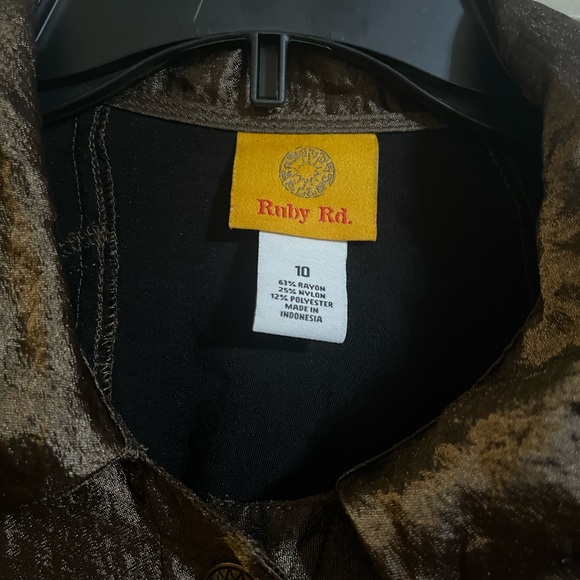 Ruby Road dark gold jacket.  Size 10. Great condition. - Picture 2 of 3